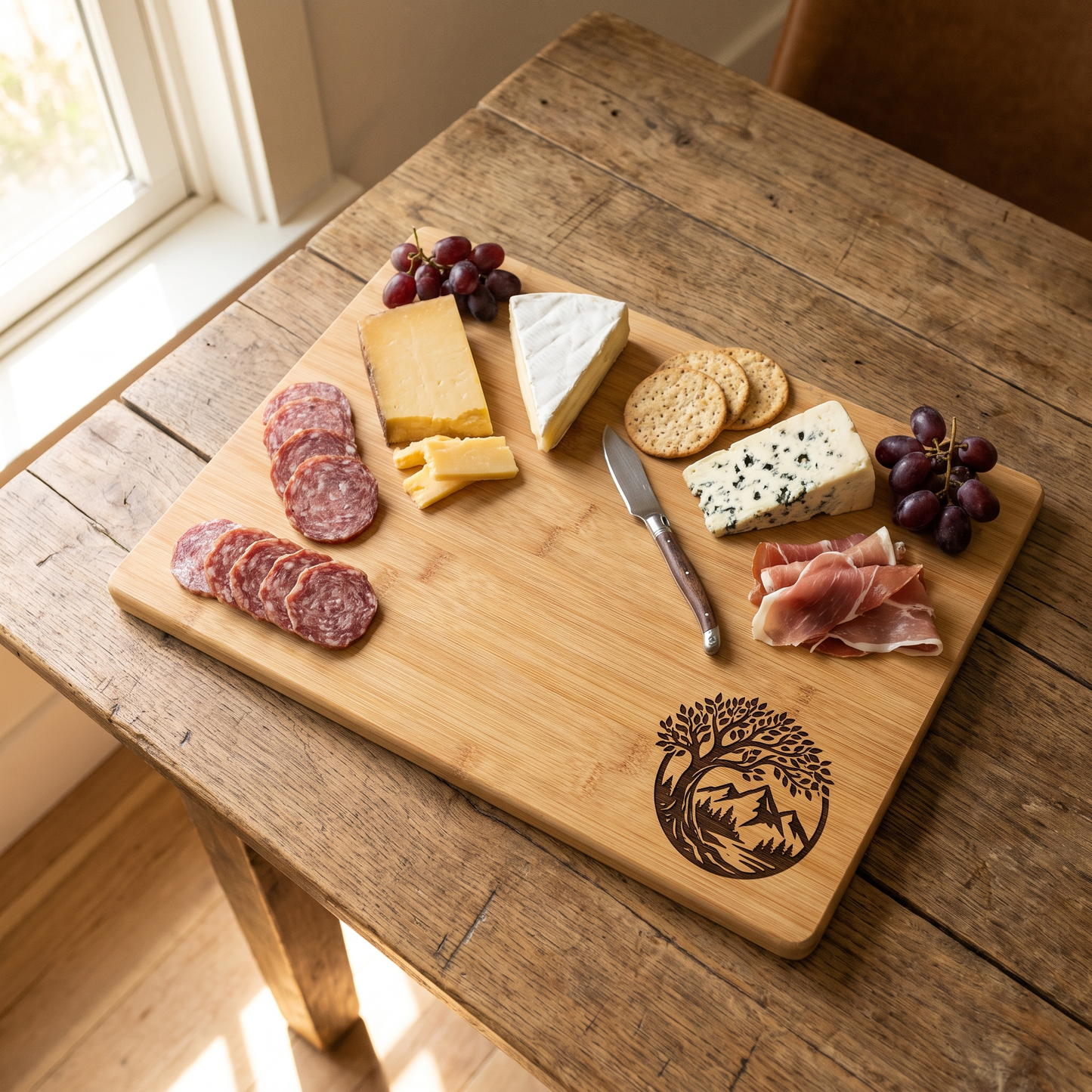 Personalized Bamboo Serving Board — Engraved 11x5
