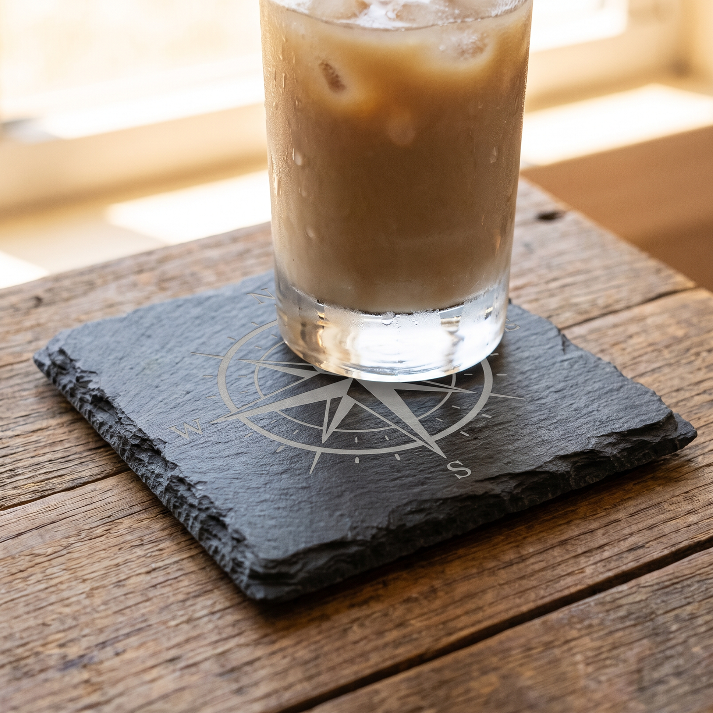 Personalized Slate Coasters — Engraved Set of 4