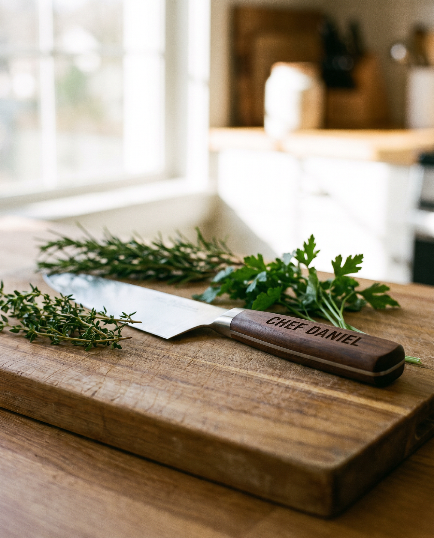 Personalized Chef Knife - laser engraved by Little Lab Co., Watertown NY