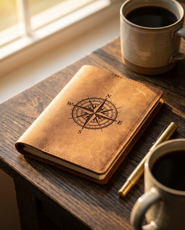 Leather Journal — custom laser engraving