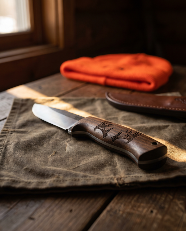 Hunting Knife — custom laser engraving