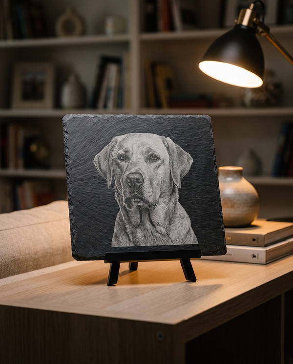 Photo on Slate — custom laser engraving