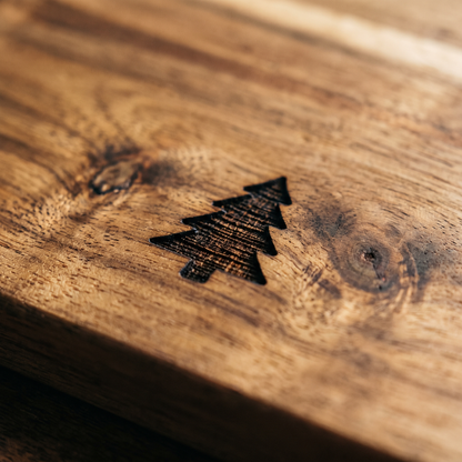 Custom Engraved Acacia Cutting Board — 8x10 with Juice Groove