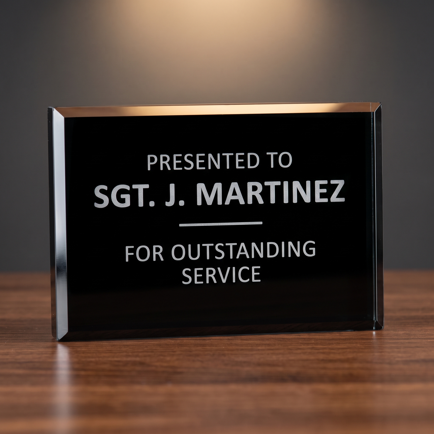 Custom Glass Plaque 6x8 — Awards & Recognition