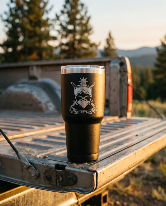 Custom Unit Crest Tumbler — 30 oz Engraved - laser engraved by Little Lab Co., Watertown NY