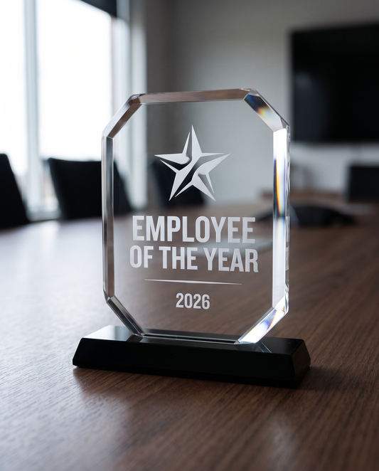 Custom Acrylic Award - laser engraved by Little Lab Co., Watertown NY