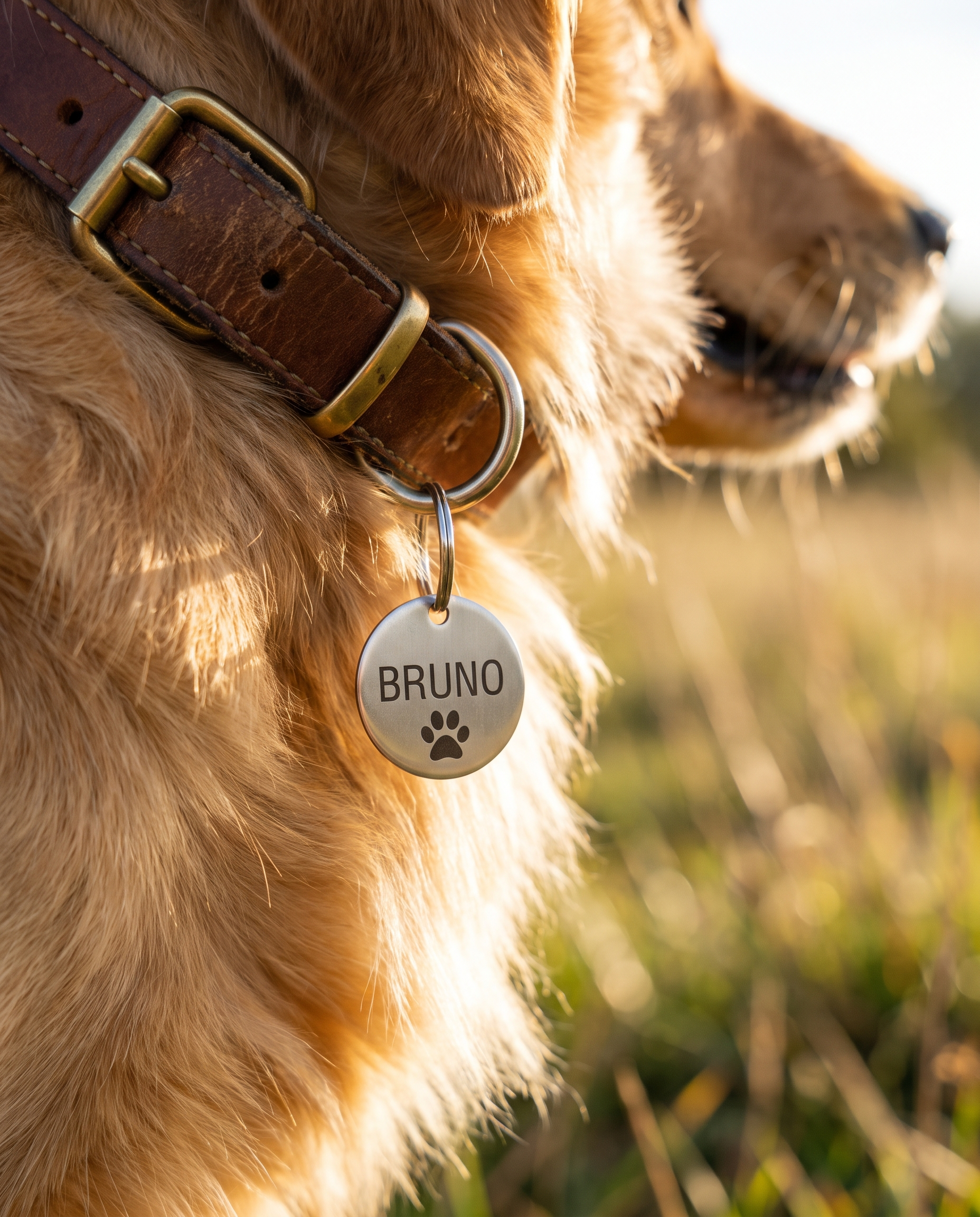 Custom Pet ID Tag - laser engraved by Little Lab Co., Watertown NY