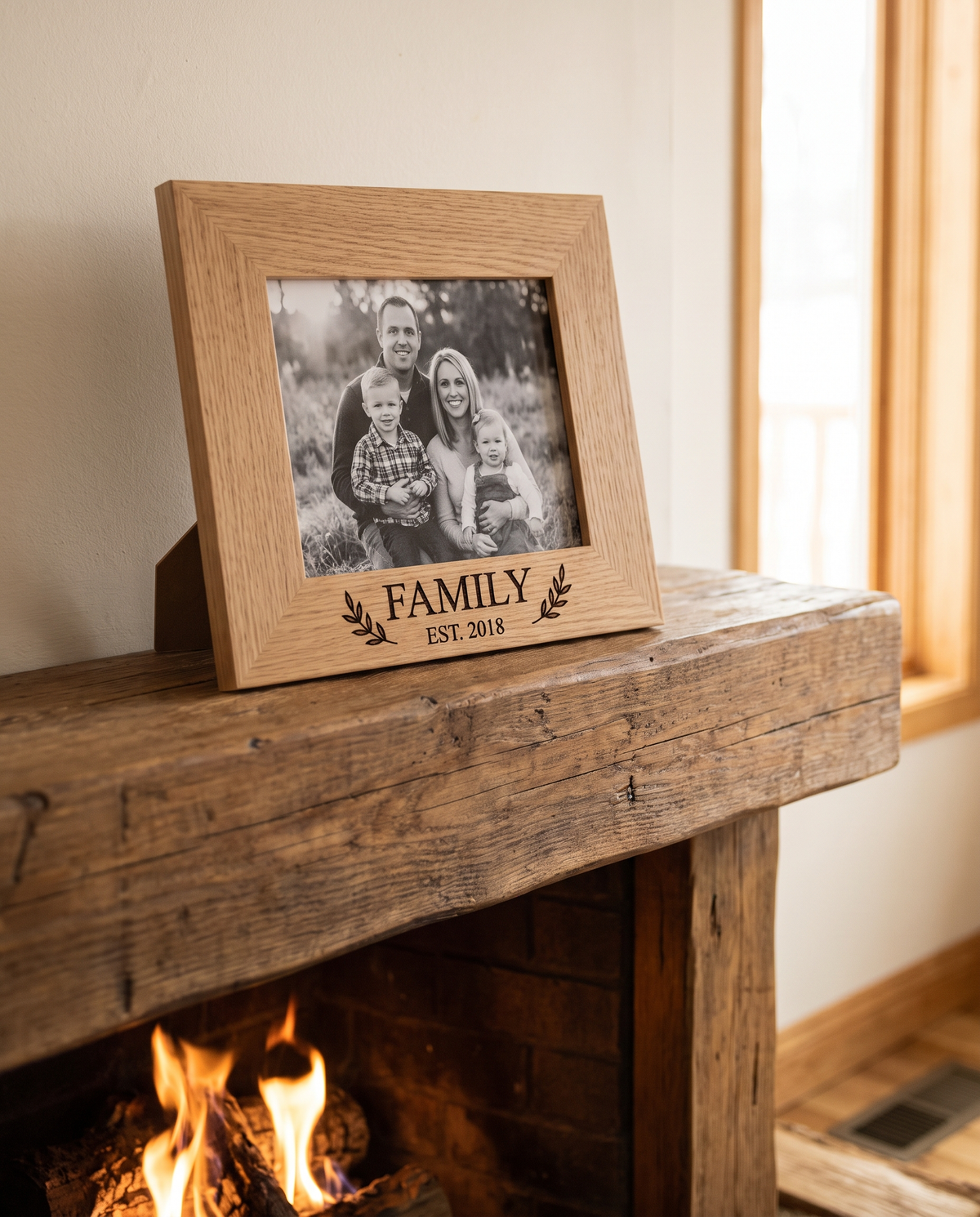 Engraved Picture Frame - laser engraved by Little Lab Co., Watertown NY