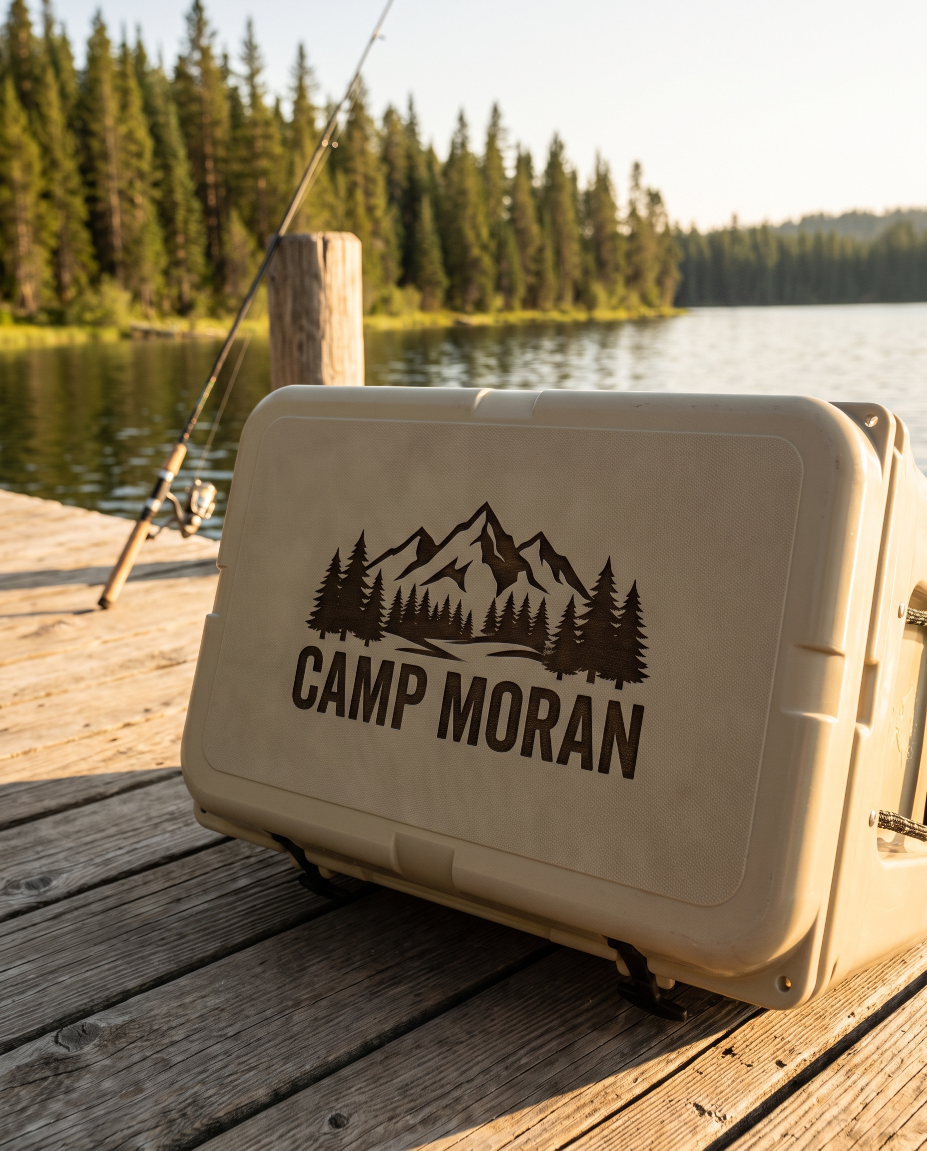 Custom Engraved Cooler Lid - laser engraved by Little Lab Co., Watertown NY