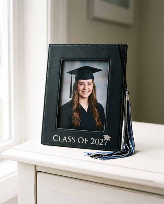 Graduation Picture Frame — Class of 2027 - laser engraved by Little Lab Co., Watertown NY