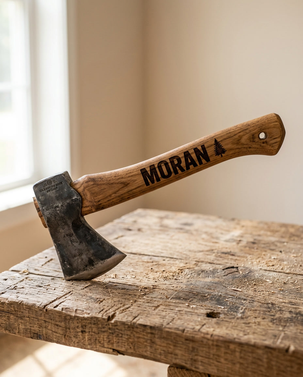 The Hatchet — custom laser engraving